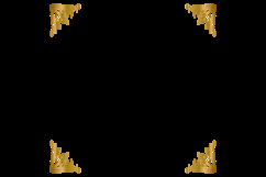 Retro golden floral corner border element decorative vector Product Image 2