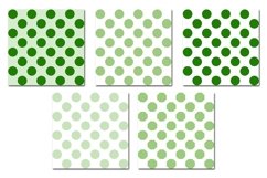 Retro Green 1 Dot Octagon Oval Seamless Pattern Product Image 2