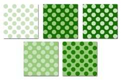 Retro Green 1 Dot Octagon Oval Seamless Pattern Product Image 3
