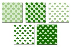 Retro Green 1 Dot Octagon Oval Seamless Pattern Product Image 4