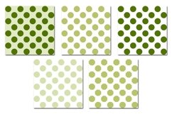 Retro Green 2 Dot Octagon Oval Seamless Pattern Product Image 2
