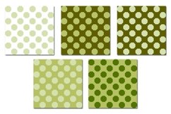 Retro Green 2 Dot Octagon Oval Seamless Pattern Product Image 3