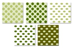 Retro Green 2 Dot Octagon Oval Seamless Pattern Product Image 4