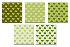 Retro Green 2 Dot Octagon Oval Seamless Pattern Product Image 5