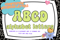 Composition Notebook Alphabet Back To School Retro Letters Product Image 1