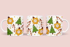 retro groovy christmas ornament coffee mug sublimation wrap glass mug wrap svg presized for 11oz and 15oz glass mug are sublimation files