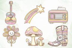 Retro Groovy Sublimation Clipart Product Image 5