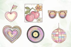 Retro Groovy Sublimation Clipart Product Image 4