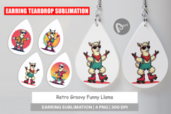 Earring Retro Funny Llama Product Image 1