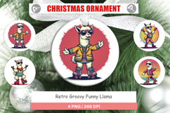 Ornament Retro Funny Llama Product Image 1