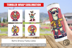 Tumbler Retro Funny Llama Product Image 1