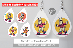 Earring Retro Funny Llama Product Image 1