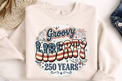retro liberty 250, groovy patriotic png, 250th anniversary usa, 1776-2026 png, vintage 4th of july, wavy patriotic svg, liberty 250 png, american pride png, groovy usa sublimation, retro patriotic shirt