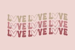 retro groovy love coffee glass wrap svg glass mug svg presized for 11oz and 15oz glass ready to cut and sublimation files