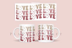 retro groovy love coffee glass wrap svg glass mug svg presized for 11oz and 15oz glass ready to cut and sublimation files