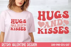 Hugs and kisses SVG, Retro Valentine SVG Product Image 1