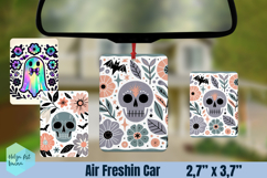 Air Freshener Car | Halloween scull Sublimation Product Image 1