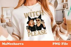 Witch Please Retro Clipart | Funny Halloween PNG Product Image 1