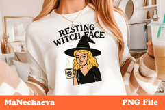 Resting Witch Face Clipart | Sarcastic Halloween PNG Product Image 1