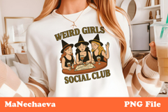 Weird Girls Social Club PNG | Funny Retro Halloween Art Product Image 1