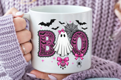 Retro Halloween Boo Ghost Sublimation PNG Product Image 4