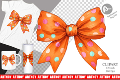Retro Halloween Bows Clipart Product Image 1