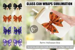 Glass Can Retro Halloween Bows Product Image 1