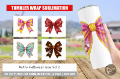 Tumbler Retro Halloween Bows Product Image 1