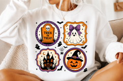 Retro Halloween Collage Frames PNG Product Image 1