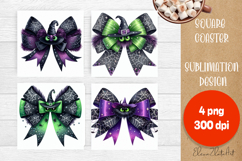 Halloween bow Coaster Design, fantasy bow png Product Image 1