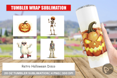 Tumbler Watercolor Retro Halloween Disco Product Image 1