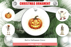 Ornament Watercolor Retro Halloween Disco Product Image 1
