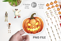 Sticker Watercolor Retro Halloween Disco Product Image 1