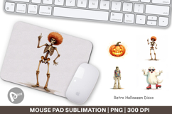 Mouse Pad Watercolor Retro Halloween Disco Product Image 1