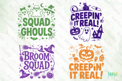 Retro Halloween Doodle SVG PNG Clipart Product Image 1
