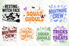 Retro Halloween Doodle SVG PNG Bundle Product Image 2