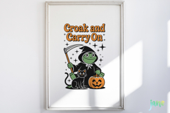 Retro Halloween Frog SVG PNG Product Image 5