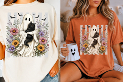 Retro Halloween Ghost And Cat Png, Spooky Ghost Png, Product Image 2