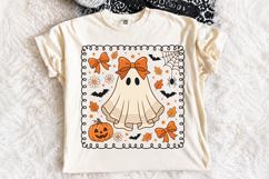 Retro Halloween Ghost PNG, Girly Bow &amp; Pumpkin PNG Product Image 3