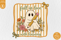 Retro Halloween Ghost Sublimation PNG Product Image 1