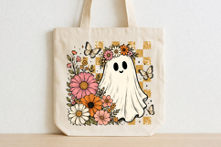 Retro Halloween Ghost With Flowers Png, Vintage Halloween Product Image 4