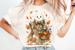 Retro Halloween Green Camo Ghost Png Product Image 1