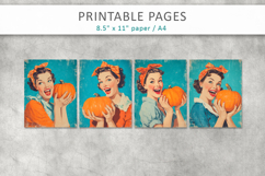 vintage junk journal pages, halloween art Product Image 2