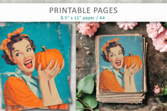vintage junk journal pages, halloween art Product Image 3