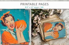 vintage junk journal pages, halloween art Product Image 5