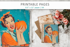 vintage junk journal pages, halloween art Product Image 6