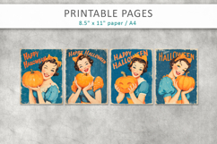 vintage pin-up halloween, junk journal Product Image 2
