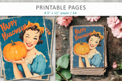 vintage pin-up halloween, junk journal Product Image 3