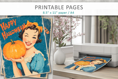 vintage pin-up halloween, junk journal Product Image 4