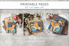 vintage pin-up halloween, junk journal Product Image 7